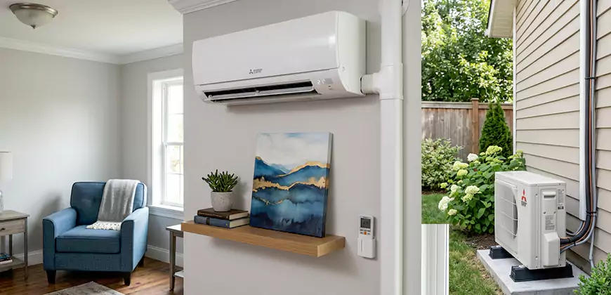 Wall Mounted Heat Pump Setup in Senatobia
