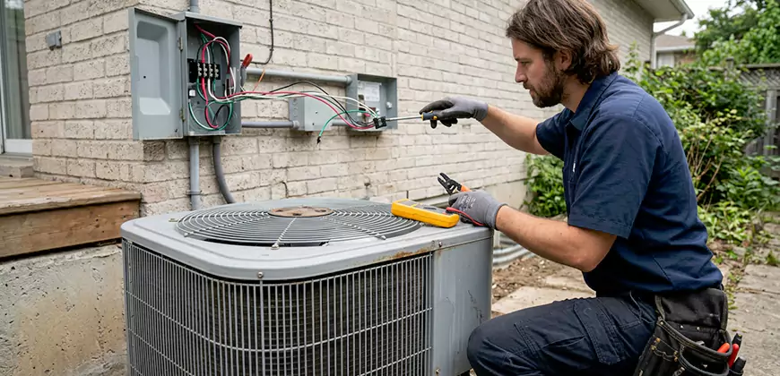 Exterior AC Unit Electrical Repair in Senatobia